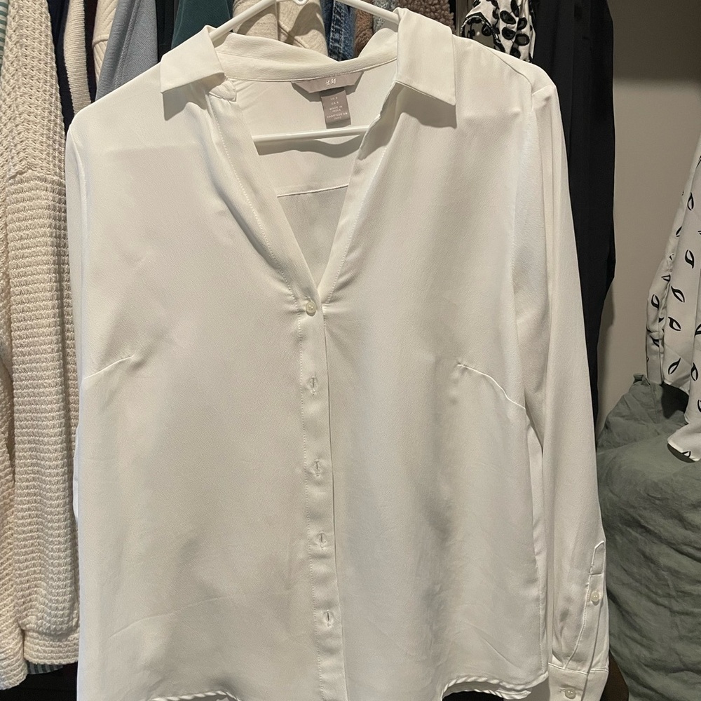 H&M Classic White Blouse